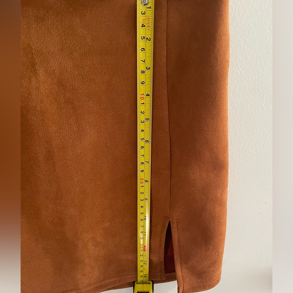 Papaya Mini Skirt With Front Split Size S - Picture 4 of 5